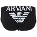 Emporio Armani Men's Classic Eagle Stretch Cotton Brief, Black, Medium