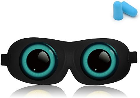 Unique 3D Sleep Mask With Sci-Fi Angel Eye Labeling, Adjustable Strap Ultra lightweight &amp; Comfortable Sleeping eyeshades for Travel, Nap, Shift Works (Frog's eye)