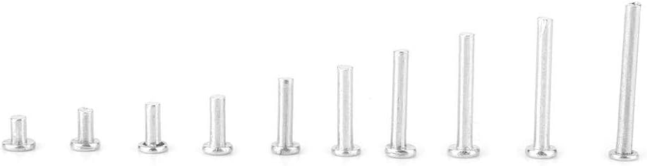 500pcs Solid Rivet Flat Head Aluminum Solid Rivets Multi-Size M2 Rivets 3/4/5/6/8/10/12/14 /16/18mm for Industrial Building Materials - Image 3