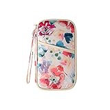 Passport Wallet, Yeiotsy Flowers Spring Series Travel Document Holder Passport Cover with Hand Strap (Spring Daytime)