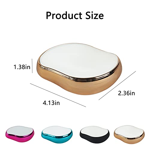 Crystal Hair Eraser Stone for Women Legs, Painless Magic Crystal Hair Removal Device, Fast & Easy Exfoliate, Silky Hair Remover Skin Exfoliator Tool for Men Arms Back Body Any Part(Gold)