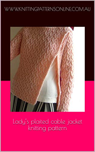 Lady's plaited cable jacket knitting pattern - Natalie