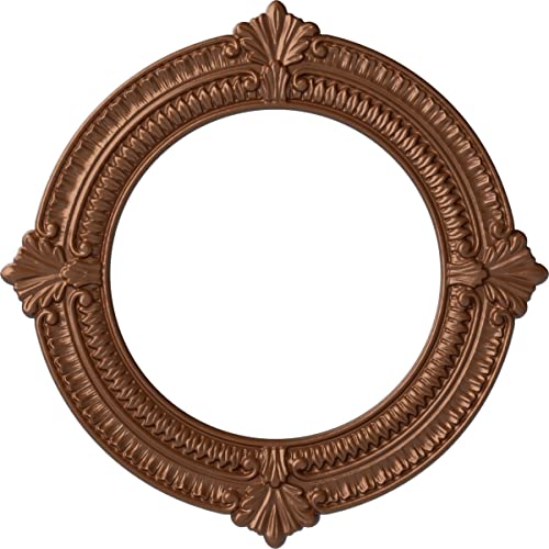 13 1/8"OD x 8"ID x 5/8"P Benson Ceiling Medallion (Fits Canopies up to 8"), Han…
