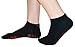 FitSox Grip Socks - Yoga, Martial Arts, Dance Anti-Slip/Non-Slip, 1 Pair, US Size 8-10. Black/Red