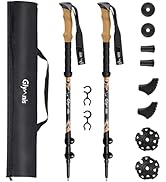 Bastoni Da Trekking Glymnis | Regolabili 65-135 Cm | Alluminio 7075 | Impugnatura Sughero | 3 Sezioni