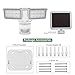 GLORIOUS-LITE Solar Security Light Outdoor, 1500LM Solar Motion Sensor LED Light with IP65 Waterproof, 6000K, Flood Light with 2 Adjustable Heads for Backyard, Pathway and Patio