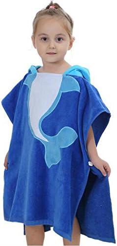 Duolaimi Dolphin Hooded Animal Towel Poncho Kid Beach Comfortable And Warm Towel