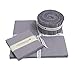 COTTONVILL Cotton Solid Precut Quilting Fabric Bundle 42 pcs, Gray (5