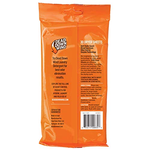 Dead Down Wind Odorless & Unscented Dryer Sheets (30 Count) Pricepulse