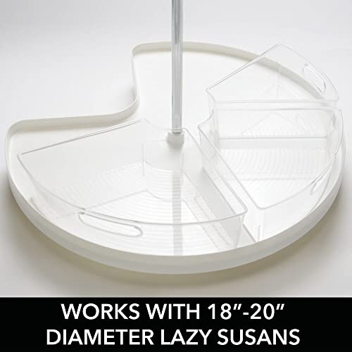 mDesign Kitchen Plastic Lazy Susan Storage Turntable Organizer