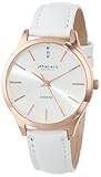 Johan Eric Women's JE2200-09-001 Herlev Rose Gold Case and White Leather Watch with Diamond Accents