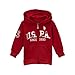 U.S. Polo Assn. Little Boys' Boys Zip-Front Fleece Hoodie Sweatshirt (10/12, Barn Red)