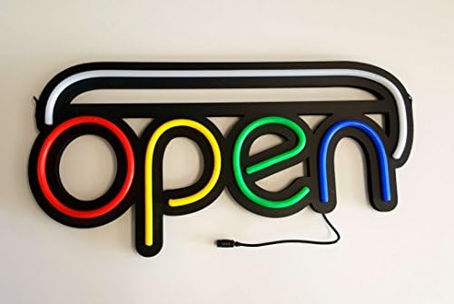 MaxLit 24'' X 12'' New LED Tube Neon Sign- OPEN- FOUR COLOR