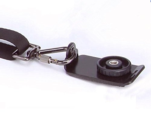 KENGEL Doppelschulter Doppel-Kameragurt, während die beiden Kameras eine Stativbasis haben. – Bild 5