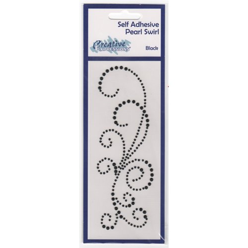 Self Adhesive Swirl Design Black Left