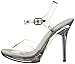 Ellie Shoes Women's 502 Brook Clear Dress Sandal, Clear, 8 M US