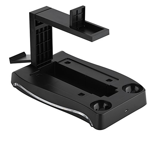 Charging Station for VR, 4 in 1 VR Headset Stand with 2 Gamepad Controllers Charging Stand for VR PS Move