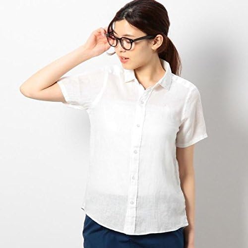 Amazon コーエン レディース Coen ヨーロピアンリネン半袖シャツ ホワイト M 50 シャツ ブラウス 通販
