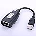 USB Extender - USB 2.0 to RJ45 Lan Extension Adapter Over Cat5/Cat5e /Cat6 Cable