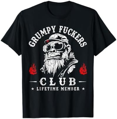 Amazon.com: Grumpy Fuckers Club, 100% Bitter Lifetime Member T