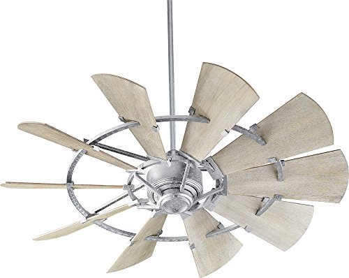 Quorum 95210-9 Windmill 52" Ceiling Fan with Wall Control, Galvanized