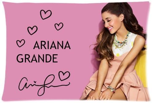 Sweety Heart Custom Ariana Grande Pillowcase Rectangle Soft Cotton Zippered Pillow Case Two Sides Pattern Printed