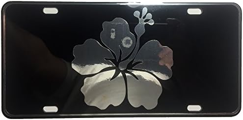 CustoMonsterDesigns Hibiscus Flower Hawaii Heavy Duty Aluminum License Plate S6