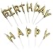 Eshanmu Birthday Letter Cake Candles, Gold