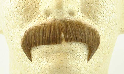 Winchester Mustache LIGHT BROWN - no. 2028 - REALISTIC! 100% Human Hair - Perfect For Theater - Reusable!
