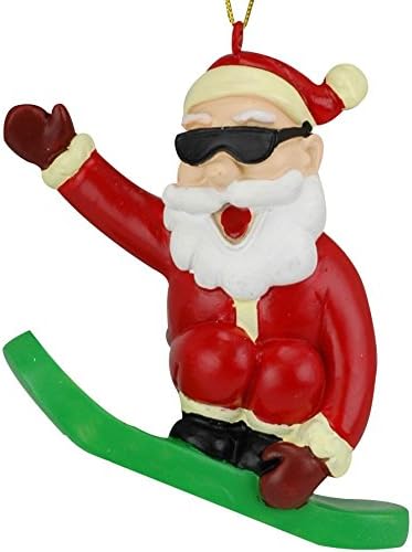 Sponsored Ad - Tree Buddees Snowboarding Santa Claus Christmas Ornament