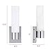 Linea di Liara Polished Chrome Wall Sconce Lighting Perpetua Bathroom Sconce Light Vanity Glass Tube Wall Sconce Up Light Modern Farmhouse Bedroom Hallway Wall Light Fixture with Frosted Glass Shade