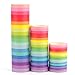 Tosnail 80 Rolls Washi Masking Tape Set Decorative Masking Washi Tapes, Assorted 4 Sizes and 20 Colors for Scrapbook Gifts Decoration