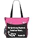 Psalm 23 The Lord Is My Shepherd Tote Bag Christian Bible Cover Verse Church Office School Travel Gym Book Organizer - Pink Black