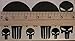 Punisher skull decal set, black reflective (Two 2.25 x 3.25 plus 5 more!) for helmets motorcycles cars guns