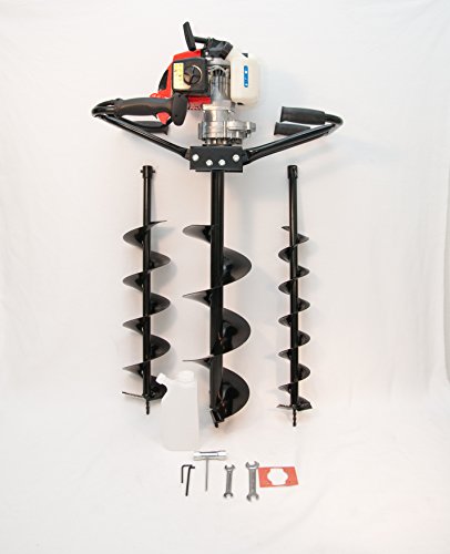 2 Man Hand Held Post Hole Digger / Earth Auger w/ 4" 6" 8" Bits, 63 cc 3 hp EPA