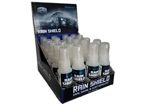 Nanotech Surface Solutions Rain Shield, Windshield Rain Repellent Increase Visibility & Safety During Rainy Days, Helps Clean Bug Splatters- 20 x 0.5 Oz. Units