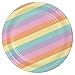 Unicorn Birthday Party Bundle For 10 Guests: 2 Items - Unicorn Happy Birthday Plates, Rainbow Pattern Dessert Plates
