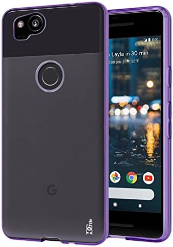 Google Pixel 2 Case, DGtle TPU Gel Anti-Scratches Premium Slim Flexible Soft Bumper Rubber Protective Case Cover for Google Pixel 2 (Purple)
