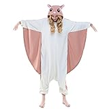 NEWCOSPLAY Flying Squirrel Costume Sleepsuit Adult Pajamas (M, Flying Squirrel)