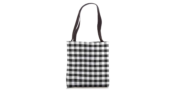 grey and white checkered purse