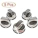 EBZ37189611(4 Pack) & EBZ37189609(1 Pack) Super Boil Knob Burner Range Control Knob Kit for LG Range Oven Gas Stove Knob Only Fits for LG LRG30355ST, LRG30357ST, LRG30855ST Gas Range