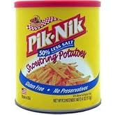Pik-Nik Shoestring Potatoes 50% less salt 4 oz ( Pack of 2 )