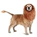 DIBBATU Lion Mane for Dog-Dog Costume Lion Wig for Large or Medium Dogs Halloween Fancy Hair (Red Brown)