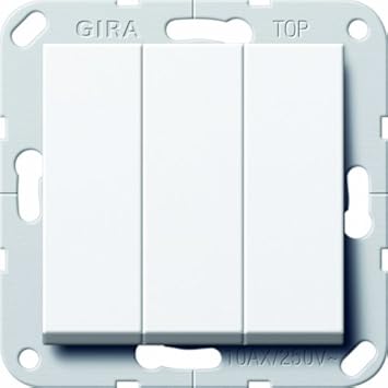 Gira 284403 Taster 3 Fach Schliesser 1 Polig System 55 Reinweiss Amazon De Baumarkt