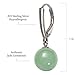 Sterling Silver Natural Green Jade Lever Back Drop Dangle Earring for Women