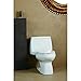 Kohler 3810-96 Santa Rosa Comfort Height Elongated 1.28 GPF Toilet with AquaPiston Flush Technology and Left-Hand Trip Lever, Biscuit, 12 inch