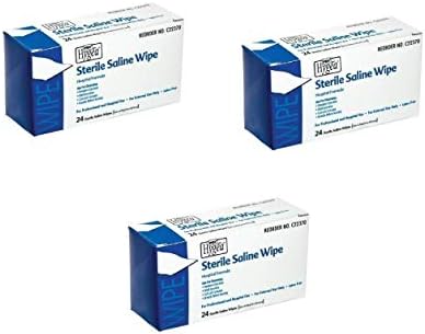 Professional Disposables Sterile Saline Wipe Cleansing Exterior Area of Eye, 4"x6", 24/Box