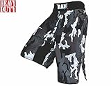 RAD MMA Fight Shorts Grappling Short Kick Boxing Cage Fighting Shorts White Camouflage (XL)
