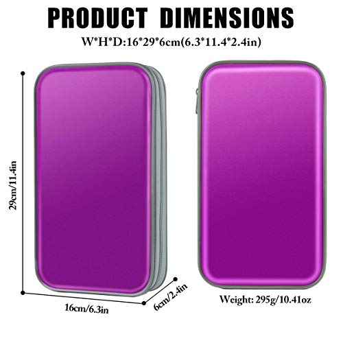 CD Case,COOFIT 80 Capacity DVD Storage DVD Case VCD Wallets Storage Organizer Flexible Plastic Protective DVD Storage Purple