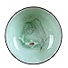 DELIFUR Porcelain Chinese Long-quan Celadon Teacup,kungfu Teacup, Fishes and Lotus Pattern,set of 5